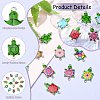 60Pcs 15 Styles Alloy Enamel Connector Charms ENAM-CJ0004-40-3