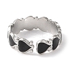 304 Stainless Steel Enamel Open Cuff Rings for Women RJEW-F166-19P-01-3
