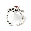 Zinc Alloy Rhinestone Solitaire Ring LS-RJEW-Z048-03AS-02-3