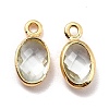 Eco-Friendly Brass with Glass Pendants KK-K268-01G-2