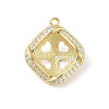 Brass Micro Pave Cubic Zirconia Pendant Bails KK-L214-04G-1