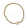 Brass Beaded Stretch Bracelets for Women FS-WG560D0-01-2