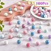 100Pcs 15mm Silicone Beads Multicolor Round Silicone Beads Kit Loose Bulk Silicone Beads for Keychain Making Necklace Bracelet Crafts JX325A-3