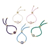 Natural Gemstone Beads Silder Bracelets BJEW-JB13391-5