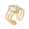 304 Stainless Steel Enamel Cuff Rings X-RJEW-M171-32G-5
