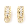 Brass with Cubic Zirconia Tube Bails KK-P271-08G-1