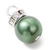12Pcs 3 Colors Baking Paint Pearlized Glass Pearl Beads Pendants PALLOY-TA00284-4
