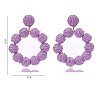 Raffia Stud Dangle Earrings FS-WG6C817-04-1