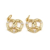 Brass Micro Pave Cubic Zirconia Pendants KK-A269-54G-1