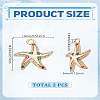 2Pcs Brass Micro Pave Cubic Zirconia Charms KK-LP0002-13-2