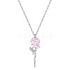 SHEGRACE Rose Rhodium Plated 925 Sterling Silver Pendant Necklaces JN994A-1