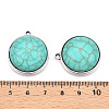 Resin Imitation Turquoise Pendants PALLOY-M203-23AS-B-3