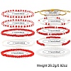 10Pcs Glass Seed Bead & Glass Stretch Bracelets ZB7764-1-2