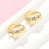 Brass Hoop Earrings EJEW-Z102-24G-3
