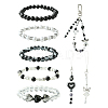 DIY Alloy & Glass & Acrylic Mobile Phone Strap Making Kits DIY-FS0006-65-2