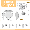 20Pcs 304 Stainless Steel Stud Earring Findings STAS-LP0001-77-2