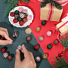 40Pcs 8 Colors Christmas Themed Resin Rhinestone Round Beads OACR-PA0001-22-3