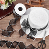 5 Yards Organza Plastic Ribbon with Plastic Pearl Edged OCOR-WH0101-185B-4