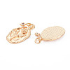 Brass Tanzanite Rhinestone Pendants KK-S364-216-2