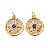 Brass Micro Pave Cubic Zirconia Pendants ZIRC-P092-014G-RS-2