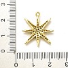 Rack Plating Brass Micro Pave Clear Cubic Zirconia Pendants KK-L210-011G-3