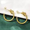 304 Stainless Steel knot Stud Earrings EJEW-S272-04G-2