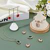 8Pcs 4 Colors Brass Micro Pave Cubic Zirconia Pendants KK-FH0008-06-5