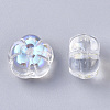 Electroplate Transparent Glass Beads GLAA-N035-07A-E01-3