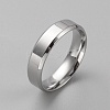 Stainless Steel Simple Plain Band Ring for Men Women RJEW-WH0015-04F-1