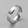 Stainless Steel Simple Plain Band Ring for Men Women RJEW-WH0015-04F-1
