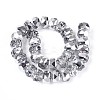 Electroplate Transparent Glass Beads Strands X-EGLA-N022-04A-C01-2