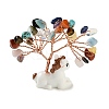 Natural Tiger Eye & Rose Quartz & Amethyst Chips Tree of Life Decorations DJEW-A017-01L-2