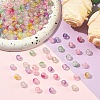 100Pcs Transparent Spray Painted Crackle Glass Beads GLAA-YW0005-15A-5