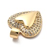 Rack Plating Brass with Cubic Zirconia Pendants KK-Q017-04B-G-2