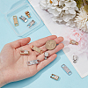 4 Styles Brass & Zinc Alloy Rhinestone Shoe Buckle Clips FIND-HY0003-92-3