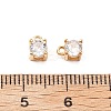 Brass Micro Pave Cubic Zirconia Pendants KK-D382-04G-01-3