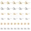 80Pcs 4 Style 304 Stainless Steel Half Round Stud Earring Findings STAS-DC0009-66-1