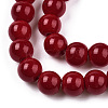 Opaque Solid Color Glass Beads Strands GLAA-T032-P6mm-05-2