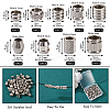 90Pcs 9 Styles 201 Stainless Steel European Beads STAS-TA0001-99-4
