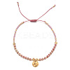 Natural Lepidolite Braided Bead Bracelet FR2657-9-1