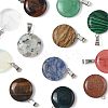 12Pcs 12 Styles Natural & Synthetic Mixed Gemstone Pendants G-FS0005-91-2