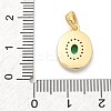 Brass Micro Pave Cubic Zirconia Pendents KK-M303-02G-05-3