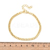 Brass Curb Chain Bracelets for Women LS-BJEW-C140-15G-5