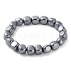 Nuggets Synthetic Terahertz Stone Beaded Stretch Bracelets for Women Men BJEW-F471-02-1