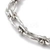 Non-Tarnish 304 Stainless Steel Twisted Oval Link Chain Bracelets for Women BJEW-B092-08P-02-2
