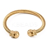 Ion Plating(IP) 304 Stainless Steel Cuff Bangles for Women STAS-M023-11G-2