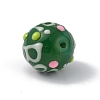 Opaque Painted Glass Beads GLAA-B001-01D-3
