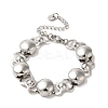 Non-Tarnish 304 Stainless Steel Flat Round Link Chain Bracelet BJEW-Q776-02A-01-1