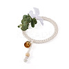 Cotton Rope & Wood Beads Knitting Wind Chime Pendant CF-TAC0001-08-2