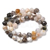 Natural Bamboo Leaf Agate Beads Strands G-Z119-A27-02-4